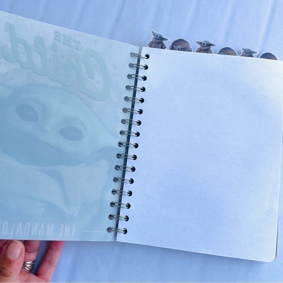 NWOT Star Wars The Mandalorian Baby Yoda - Spiral Journal Notebook w/ Bookmarks - Picture 5 of 16